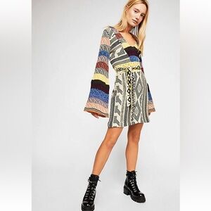 Free People NWT patchwork sweater dress - size S